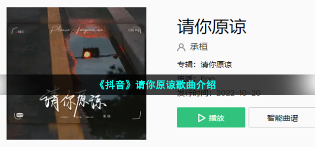 《抖音》请你原谅歌曲介绍