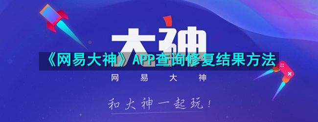 《网易大神》APP查询修复结果方法