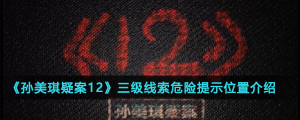 《孙美琪疑案12》三级线索危险提示位置介绍