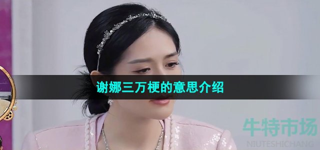 《抖音》谢娜三万梗的意思介绍