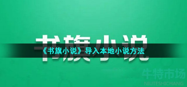 《书旗小说》导入本地小说方法