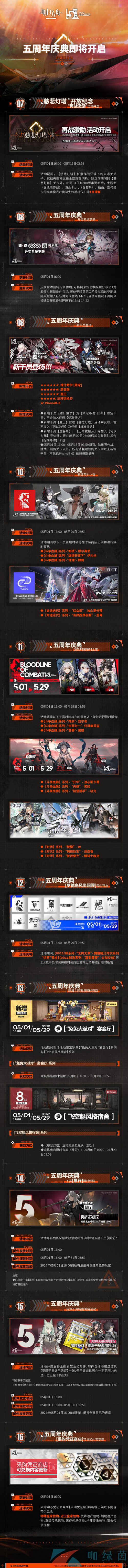 《明日方舟》五周年庆典活动攻略汇总