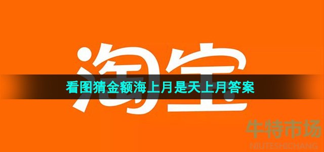 《淘宝》看图猜金额海上月是天上月答案